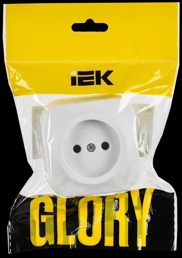 Розетка без заземления IEK GLORY ERH10-K01M-10 (белый), фото 2