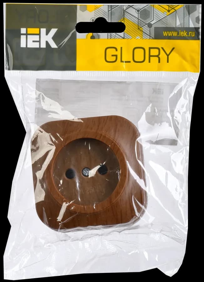 Розетка без заземления IEK GLORY ERH10-K24-10 (дуб), фото 2