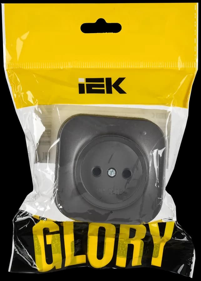 Розетка без заземления IEK GLORY ERH10-K46M-10 (сталь), фото 2