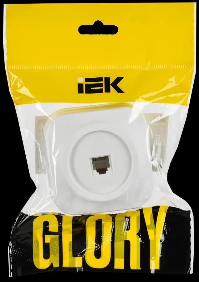 Розетка телефонная IEK GLORY ETH10-K01M (белый), фото 2