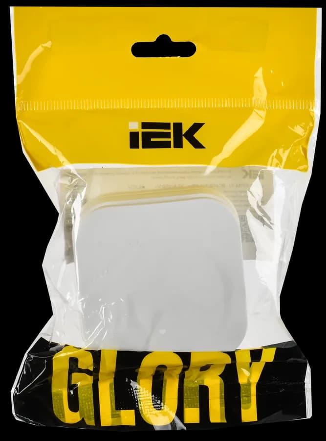 Выключатель 1-клавишный IEK GLORY EVH10-K01M-10 (белый), фото 2