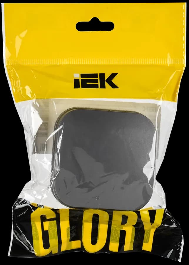 Выключатель 1-клавишный наружный IEK GLORY EVH10-K46M-10 (сталь), фото 2