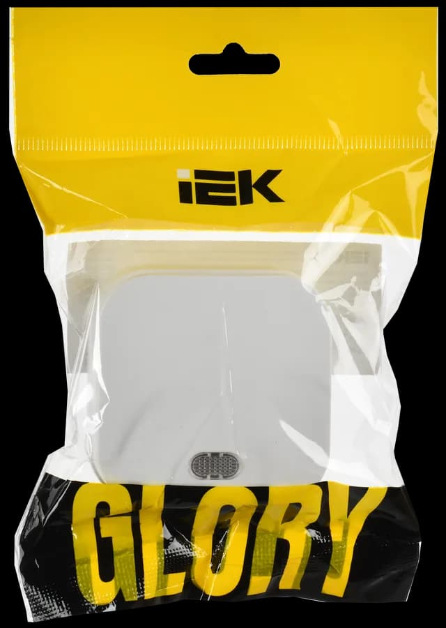 Выключатель 1-клавишный с подсветкой IEK GLORY EVH11-K01M-10 (белый), фото 2