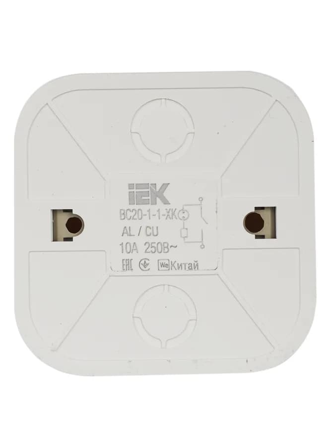 Выключатель 1-клавишный с подсветкой IEK GLORY EVH11-K33-10 (кремовый), фото 4