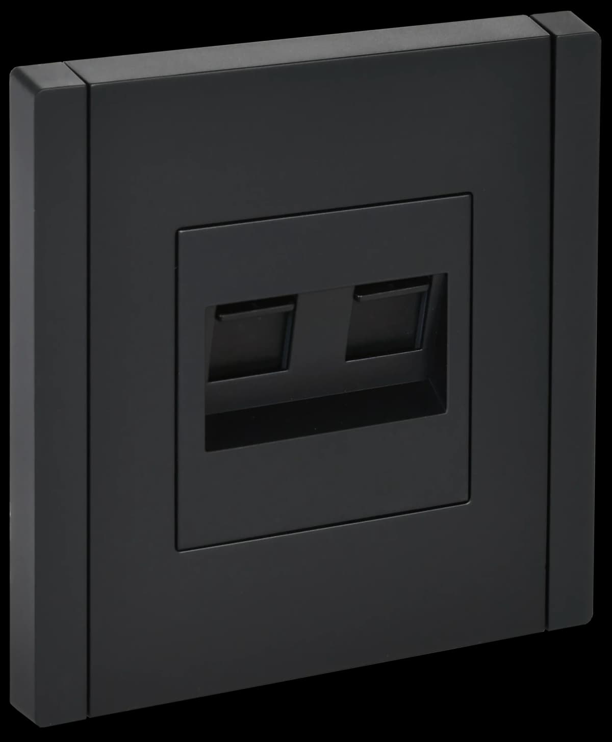 Розетка двойная компьютерная с рамкой IEK FORTE&PIANO FP-K20-1-K02 (черный)