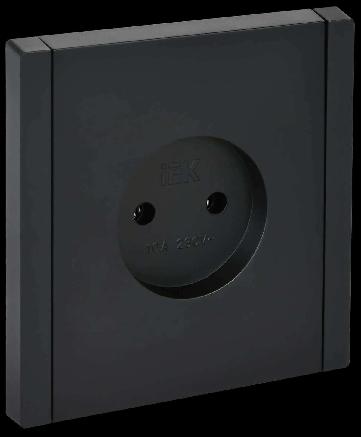 Розетка без заземления IEK FORTE&PIANO FP-R10-10-K02 (черный)