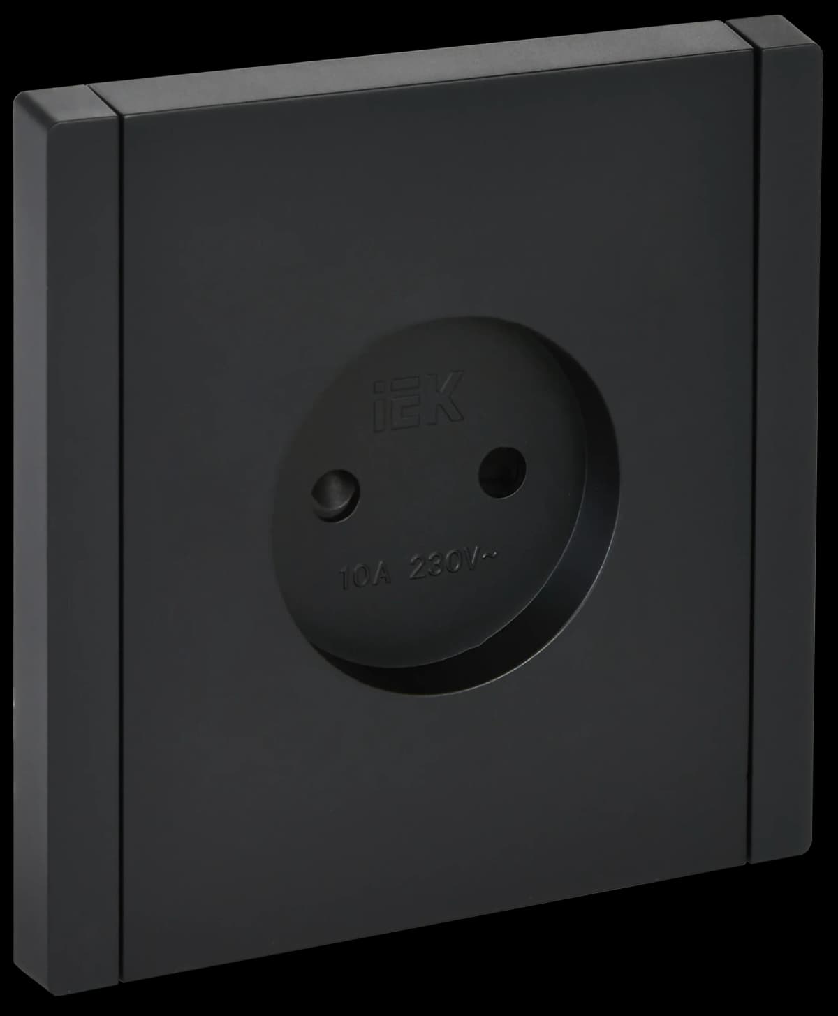 Розетка без заземления с защитными шторками IEK FORTE&PIANO FP-R13-10-K02 (черный)