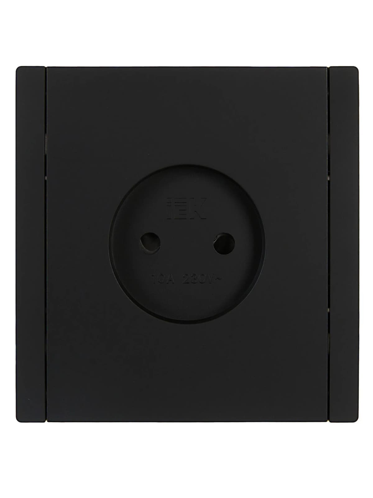 Розетка без заземления с защитными шторками IEK FORTE&PIANO FP-R13-10-K02 (черный), фото 4
