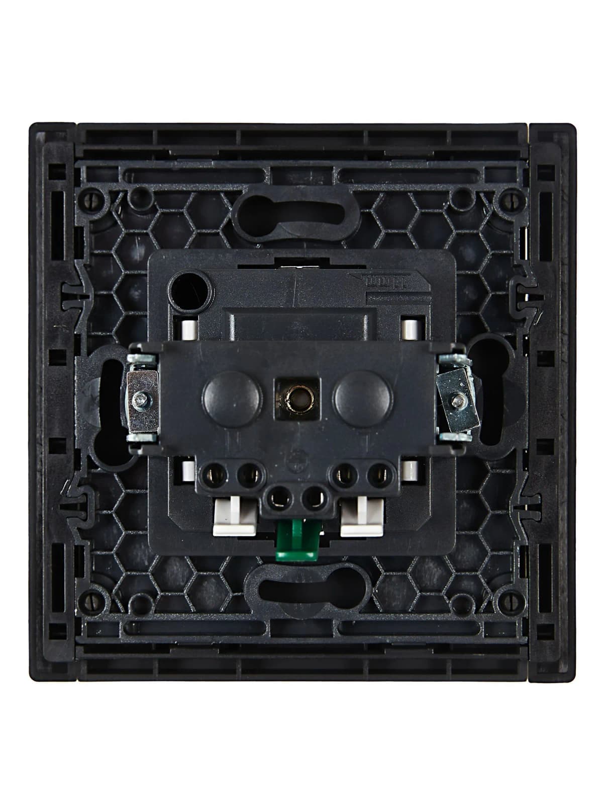 Розетка с заземлением и защитными шторками IEK FORTE&PIANO FP-R14-16-1-K02 (черный), фото 3