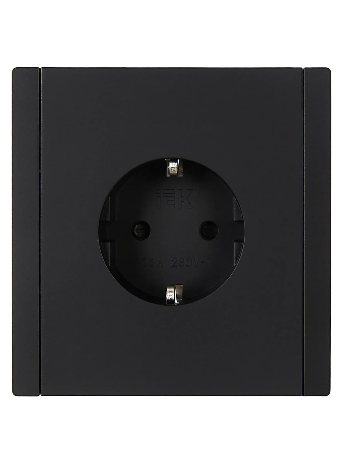 Розетка с заземлением и защитными шторками IEK FORTE&PIANO FP-R14-16-1-K02 (черный), фото 4