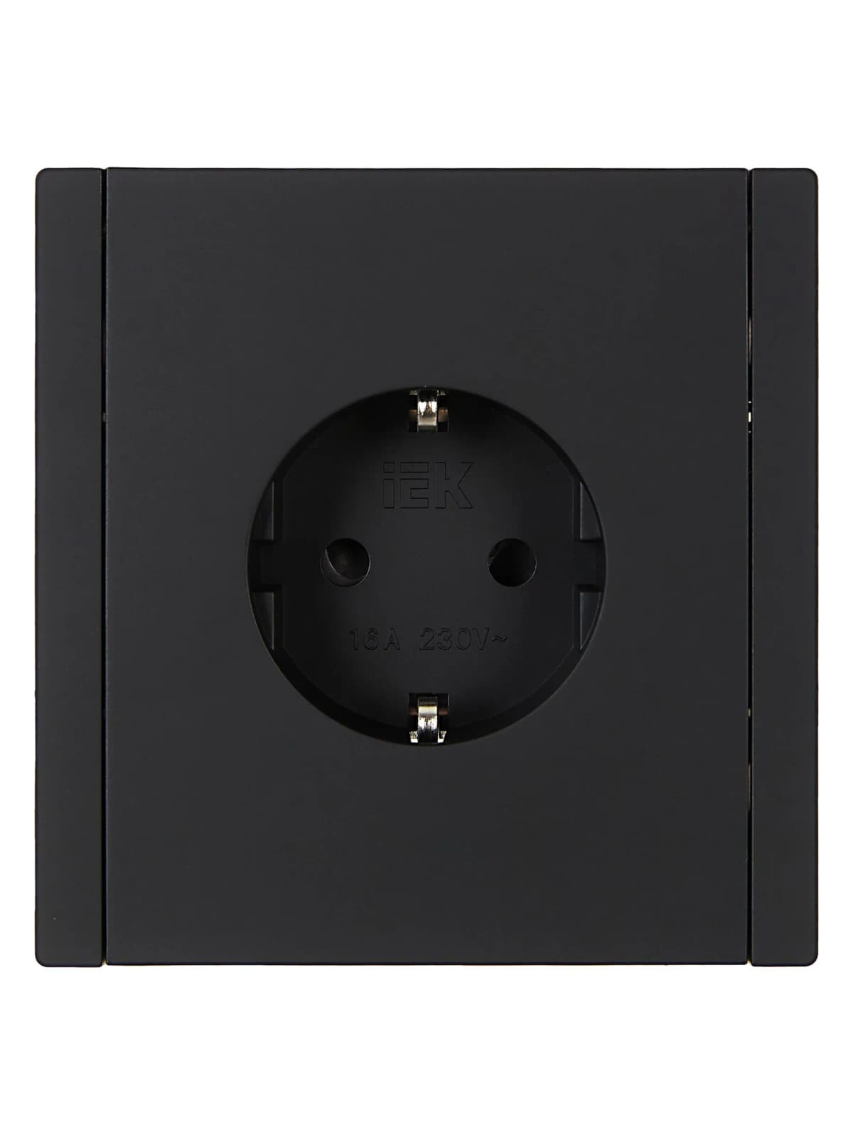 Розетка с заземлением и защитными шторками IEK FORTE&PIANO FP-R14-16-K02 (черный), фото 3