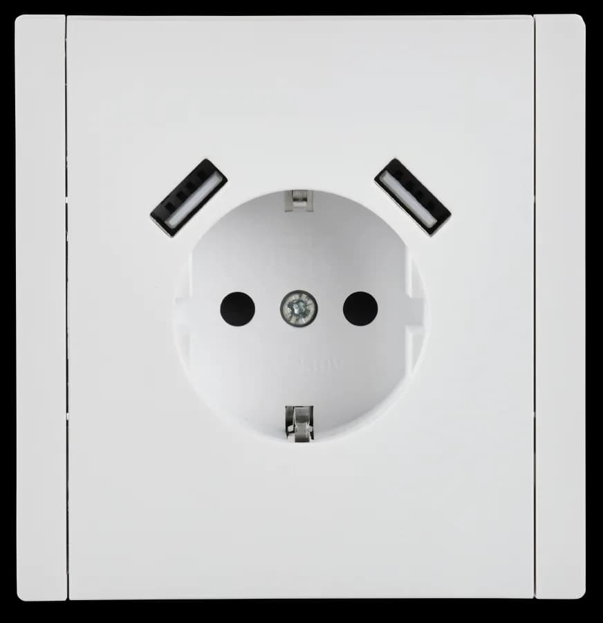 Розетка USB с заземлением и защитными шторками IEK FORTE&PIANO FP-R14-16-U21-D31-K01 (белый), фото 3