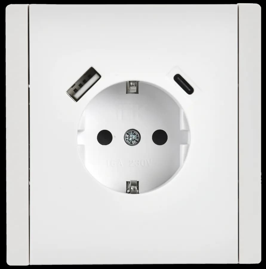 Розетка USB с заземлением и защитными шторками IEK FORTE&PIANO FP-R14-16-U22-018-K01 (белый), фото 3