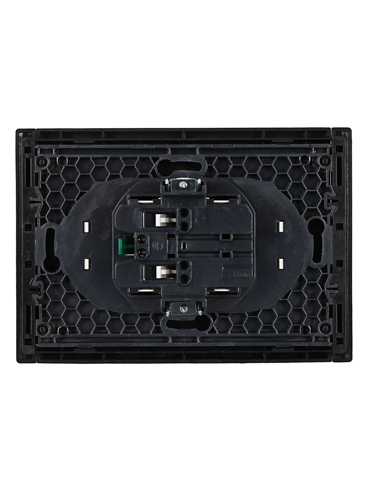 Розетка двойная с заземлением и рамкой IEK FORTE&PIANO FP-R21-16-1-K02 (черный), фото 4