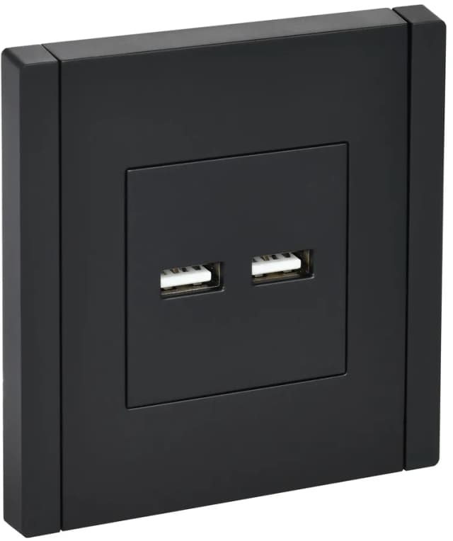 Розетка USB IEK FORTE&PIANO FP-U21-D31-K02 (черный)