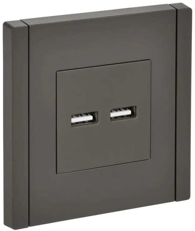 Розетка USB IEK FORTE&PIANO FP-U21-D31-K03 (серый)