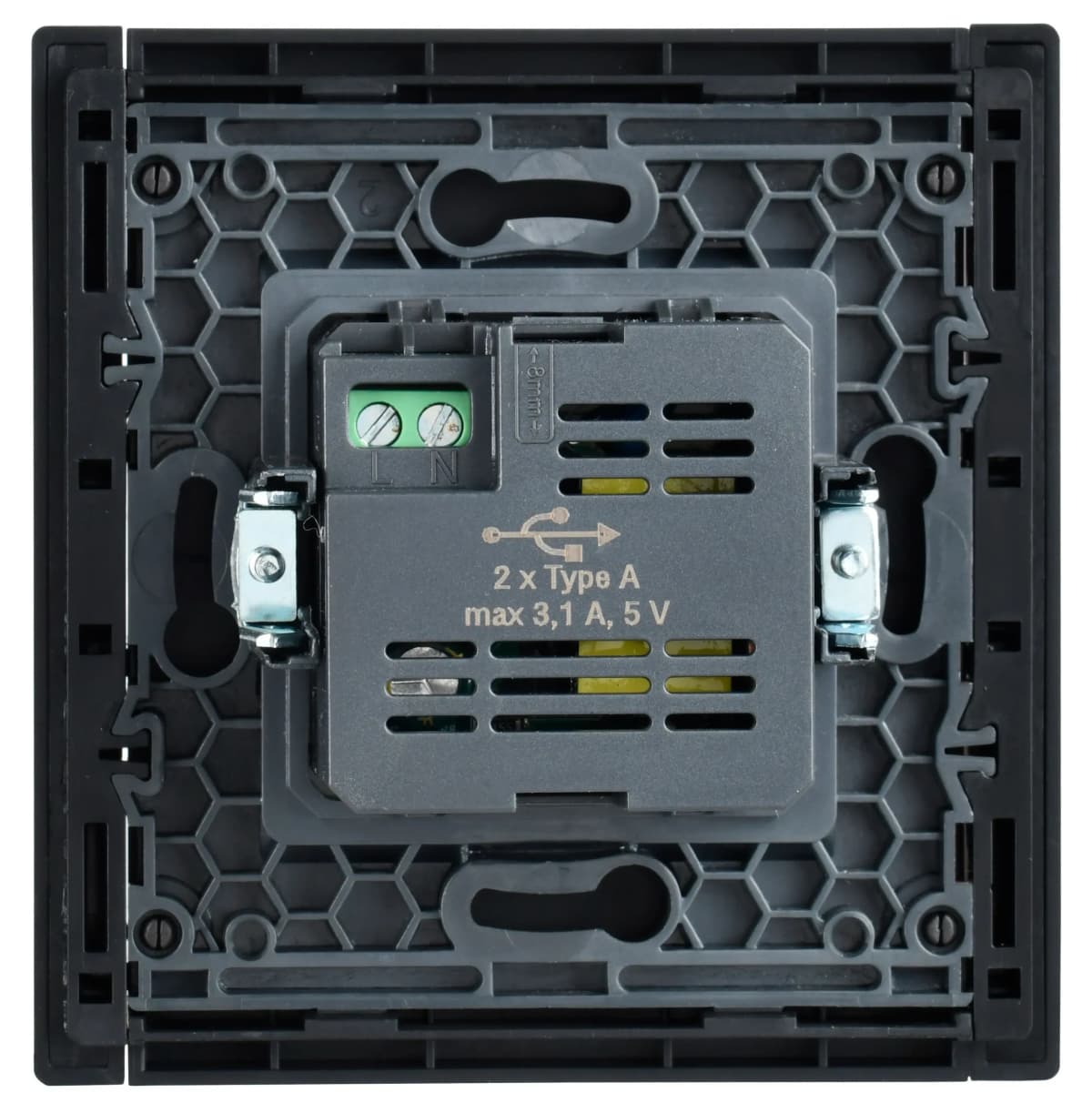 Розетка USB IEK FORTE&PIANO FP-U21-D31-K03 (серый), фото 3
