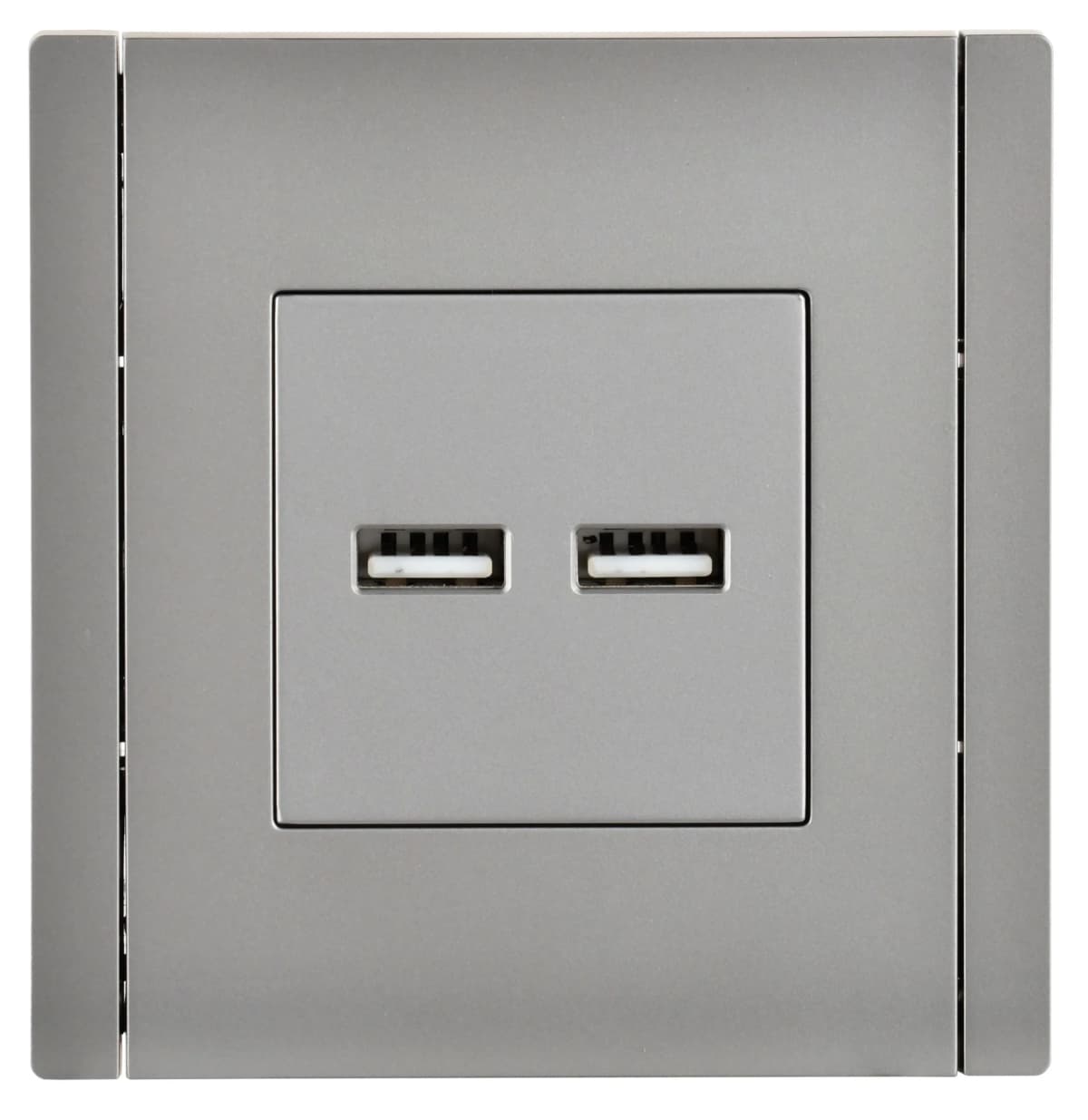 Розетка USB IEK FORTE&PIANO FP-U21-D31-K46 (сталь), фото 2