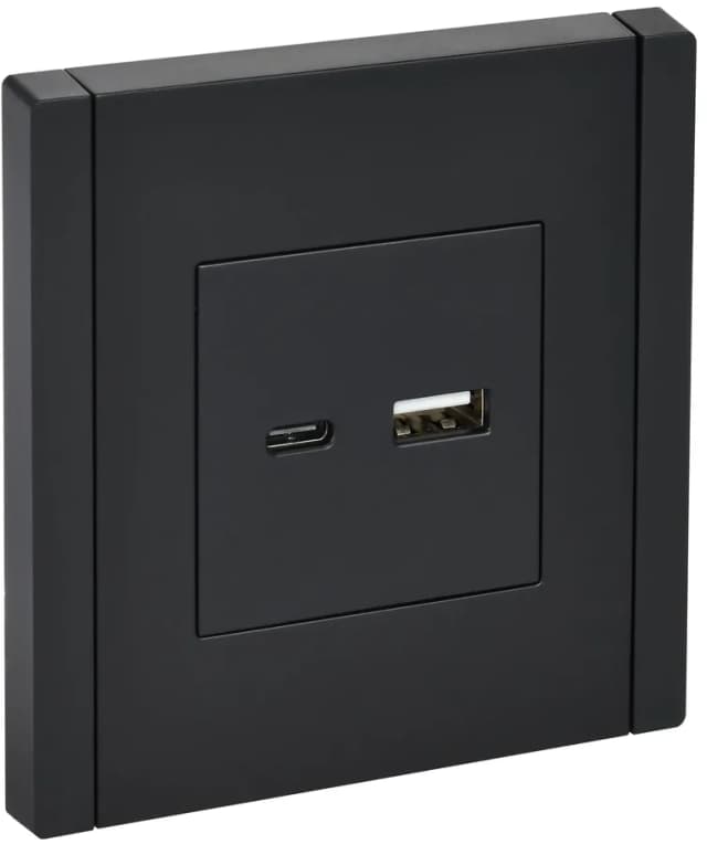 Розетка USB IEK FORTE&PIANO FP-U22-018-K02 (черный)