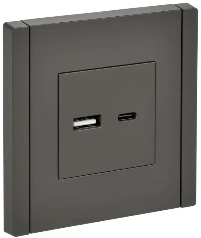 Розетка USB IEK FORTE&PIANO FP-U22-018-K03 (серый)