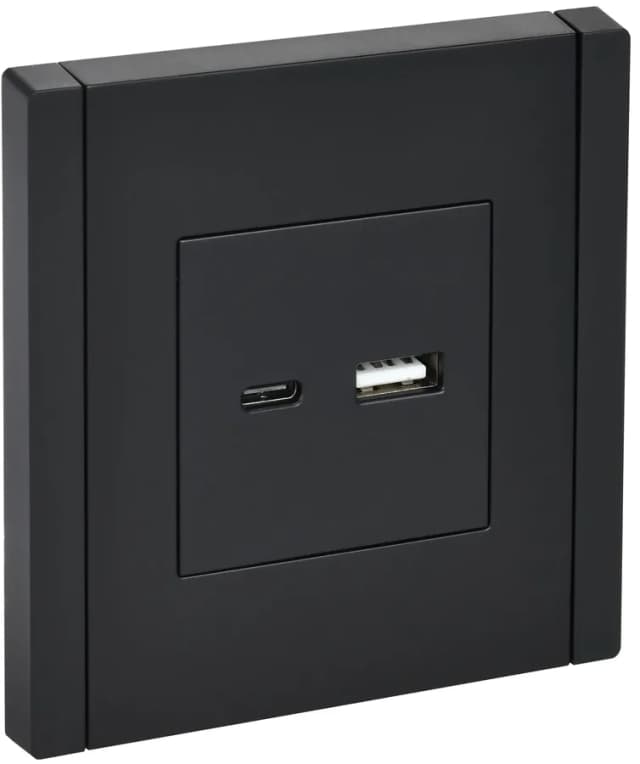 Розетка USB IEK FORTE&PIANO FP-U22-D31-K02 (черный)