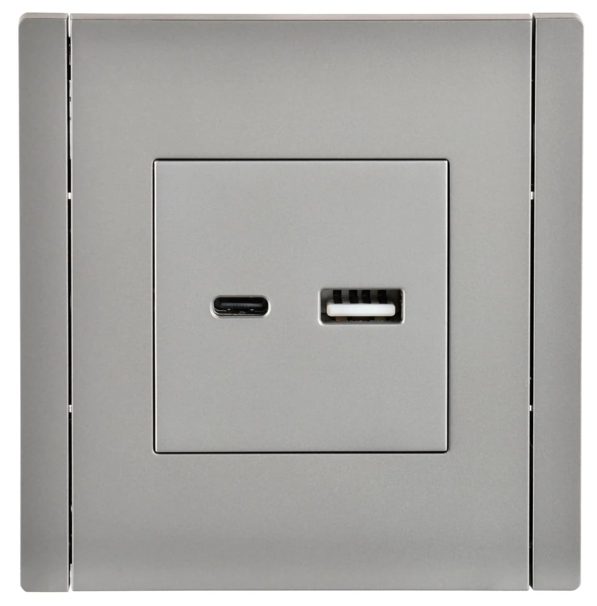 Розетка USB IEK FORTE&PIANO FP-U22-D31-K46 (сталь), фото 2