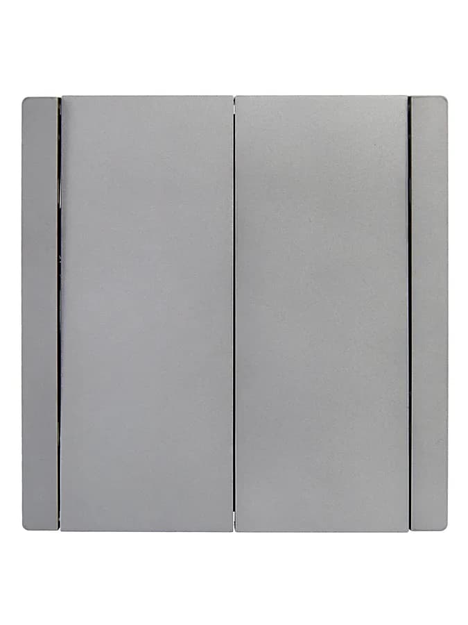 Выключатель 2-клавишный IEK FORTE&PIANO FP-V20-0-10-1-K46 (сталь), фото 3