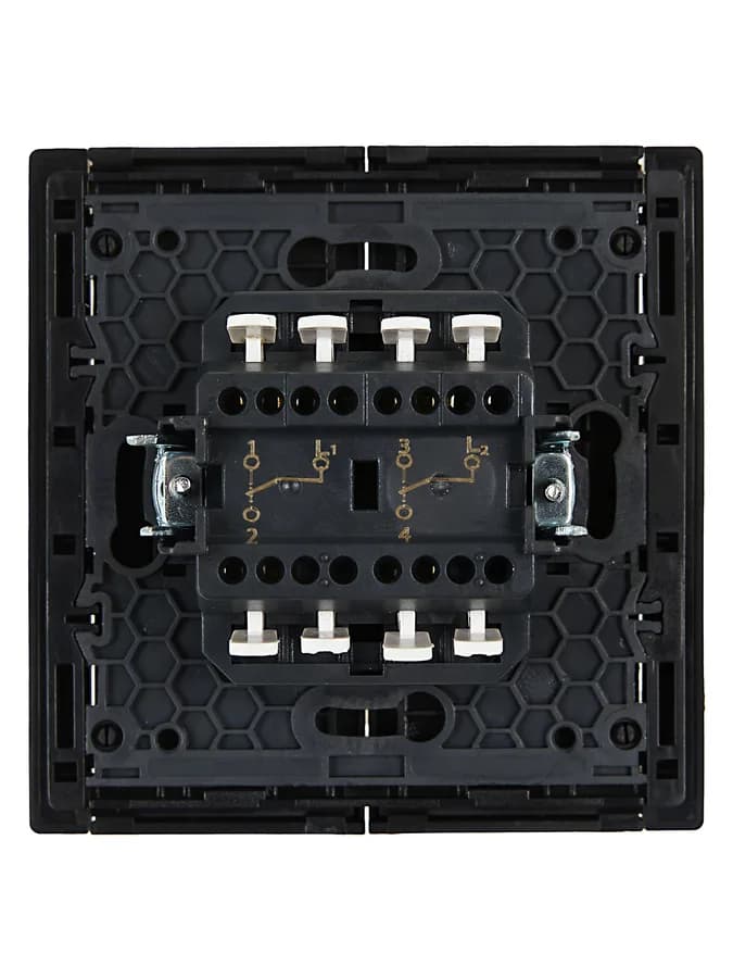Выключатель 2-клавишный проходной IEK FORTE&PIANO FP-V22-0-10-1-K02 (черный), фото 4