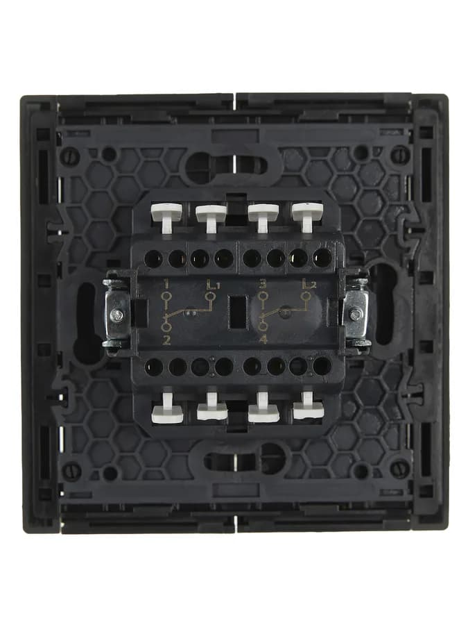 Выключатель 2-клавишный проходной IEK FORTE&PIANO FP-V22-0-10-1-K03 (серый), фото 4