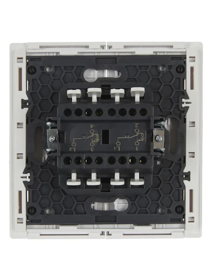 Выключатель 2-клавишный проходной с подсветкой IEK FORTE&PIANO FP-V22-1-10-1-K01 (белый), фото 4
