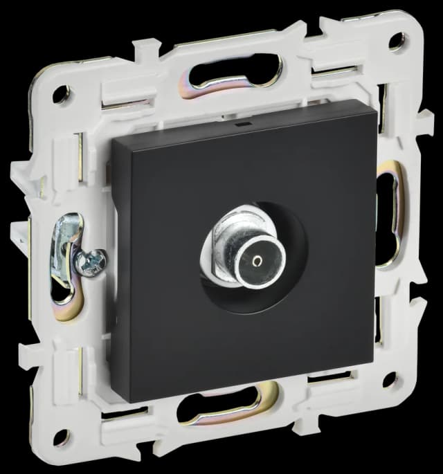 Розетка TV IEK SKANDY SK-A10-O-K02 (черный)