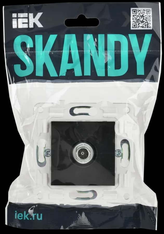 Розетка TV IEK SKANDY SK-A10-O-K02 (черный), фото 2