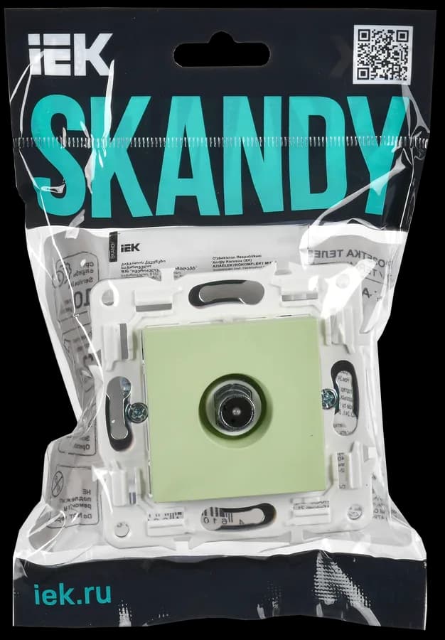 Розетка TV IEK SKANDY SK-A10-P-K06 (мятный), фото 2