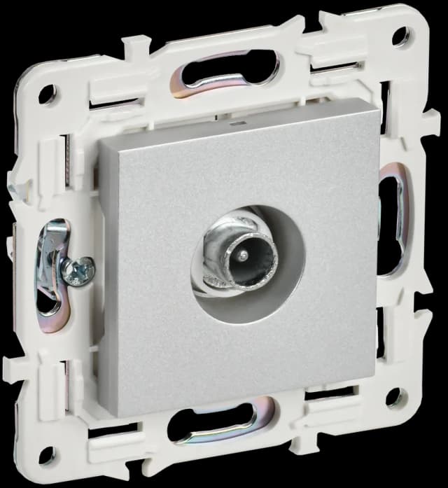 Розетка TV IEK SKANDY SK-A10-P-K23 (серебряный)