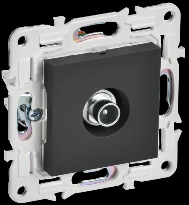 Розетка TV IEK SKANDY SK-A10-P-K53 (графит)