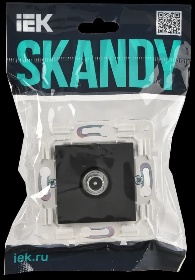 Розетка TV IEK SKANDY SK-A10-P-K53 (графит), фото 2