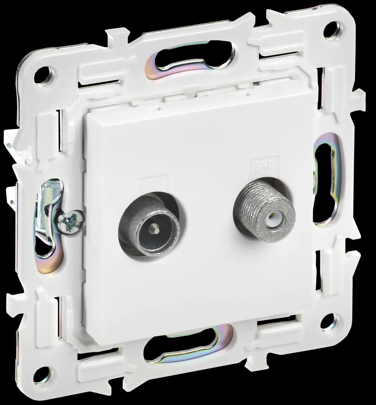 Розетка двойная TV IEK SKANDY SK-AF20-O-K01 (белый арктический)