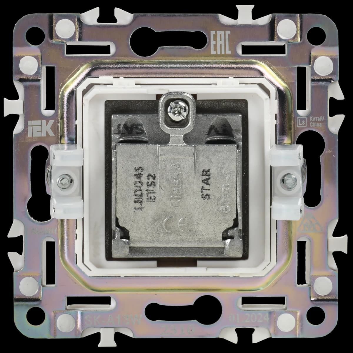 Розетка двойная TV IEK SKANDY SK-AF20-O-K01 (белый арктический), фото 3