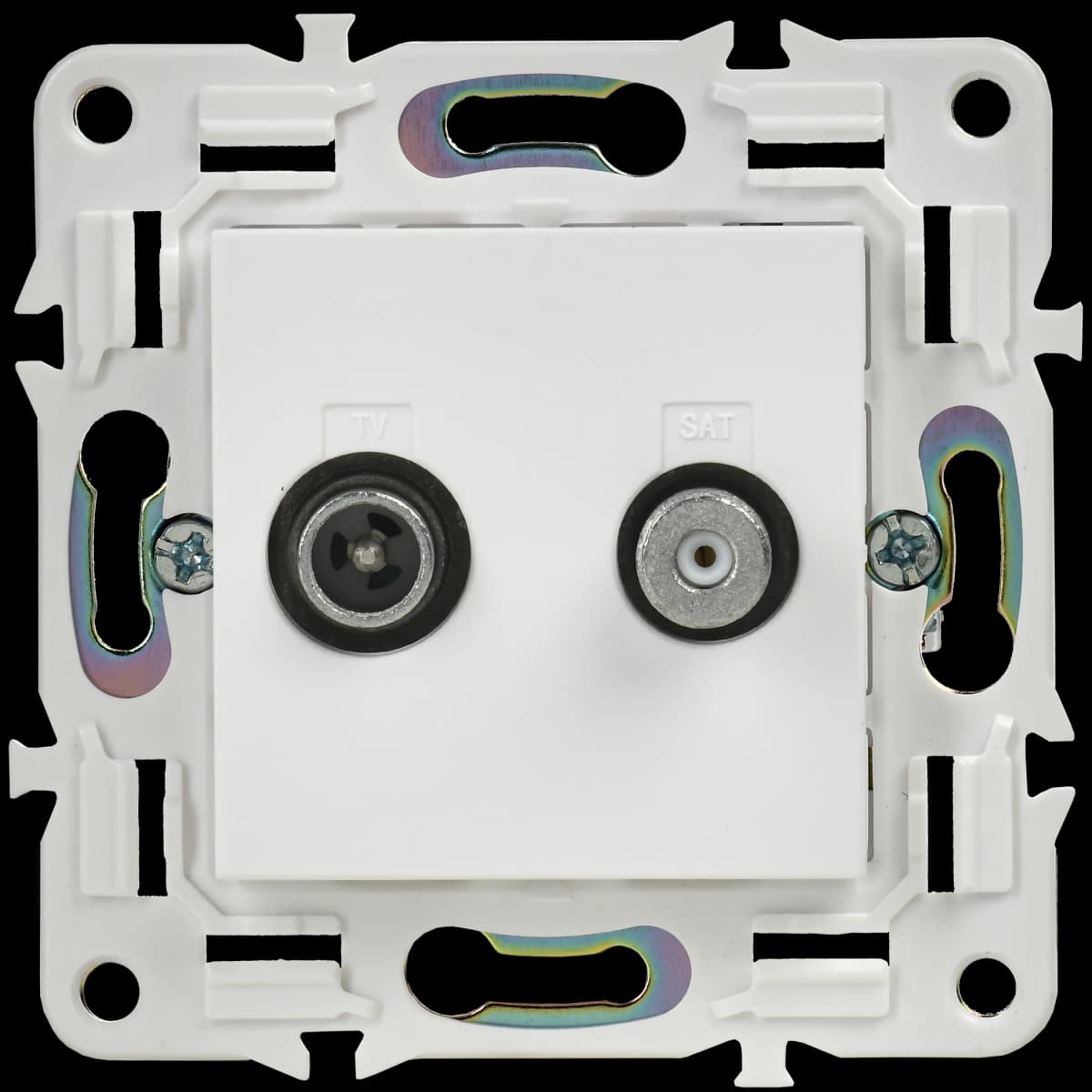 Розетка двойная TV IEK SKANDY SK-AF20-O-K01 (белый арктический), фото 4