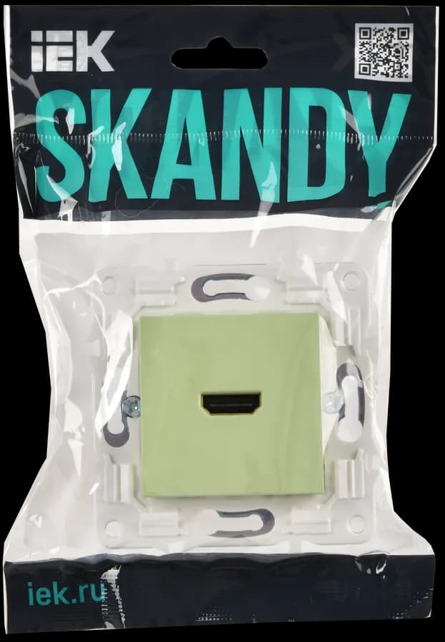 Розетка HDMI IEK SKANDY SK-H10-K06 (мятный), фото 2