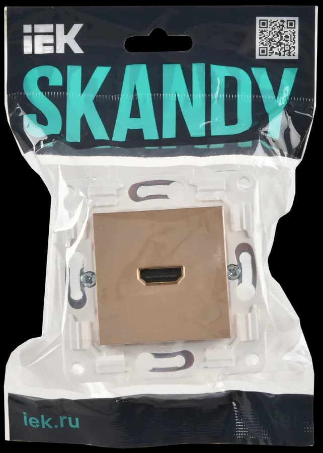 Розетка HDMI IEK SKANDY SK-H10-K98 (песочный), фото 2