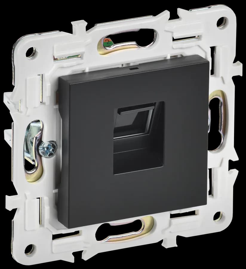Розетка компьютерная IEK SKANDY SK-K10-1-K02 (черный)
