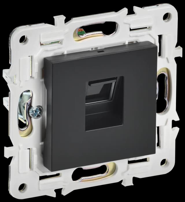 Розетка компьютерная IEK SKANDY SK-K10-1-K02 (черный)