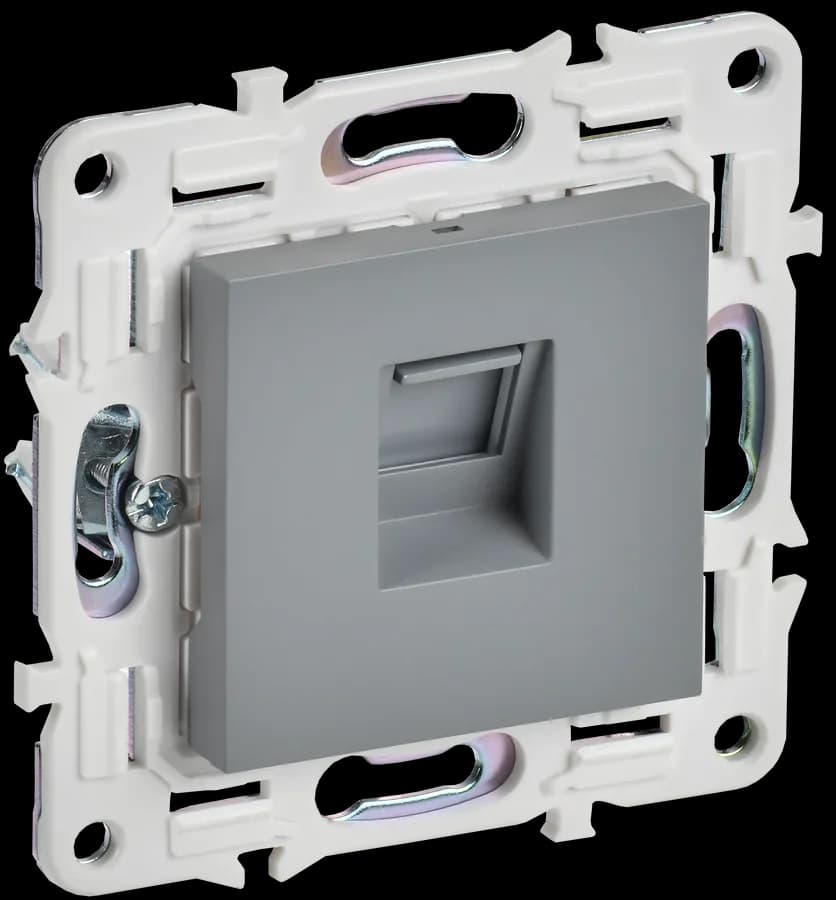 Розетка компьютерная IEK SKANDY SK-K10-1-K03 (серый)