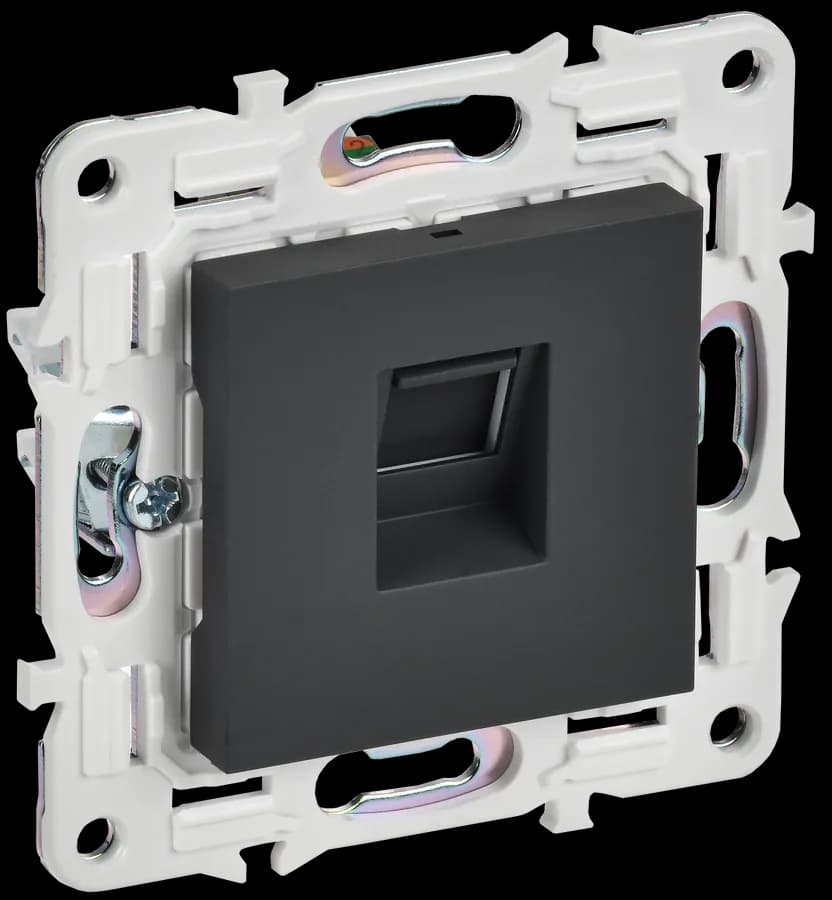 Розетка компьютерная IEK SKANDY SK-K10-1-K53 (графит)