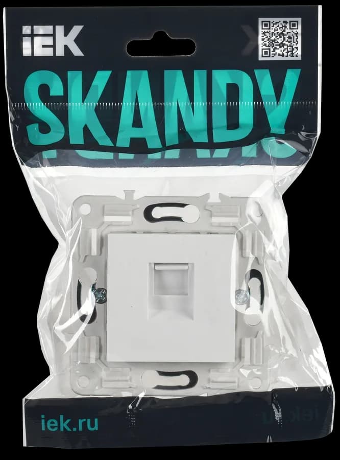 Розетка компьютерная IEK SKANDY SK-K10-2-K01 (белый арктический), фото 2
