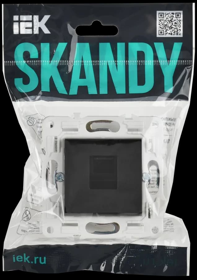 Розетка компьютерная IEK SKANDY SK-K10-2-K02 (черный), фото 2