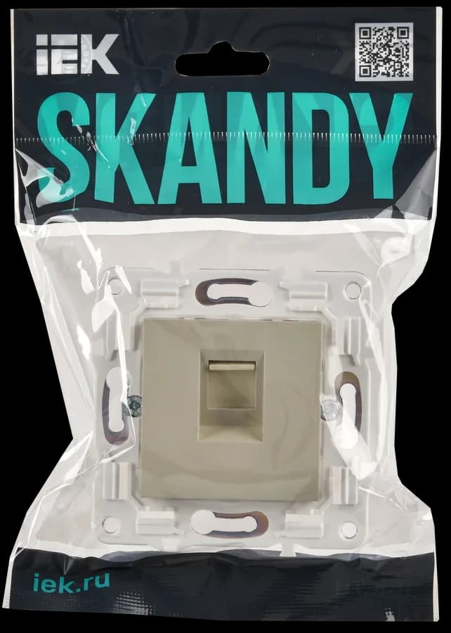 Розетка компьютерная IEK SKANDY SK-K10-2-K10 (бежевый), фото 2