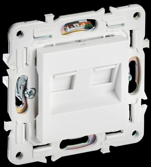 Розетка двойная компьютерная IEK SKANDY SK-K20-1-K01 (белый арктический)