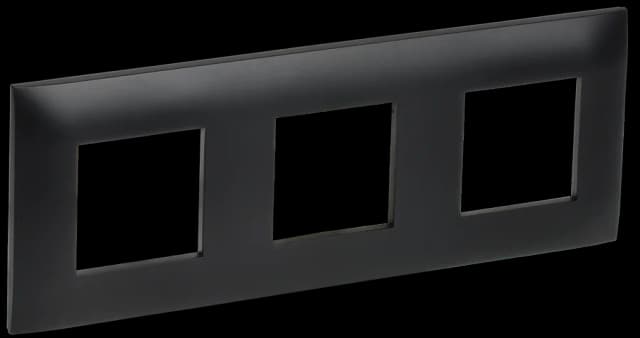 Рамка трёхместная IEK SKANDY SK-M32-K02 (черный)